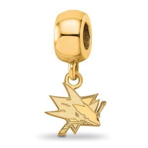14KY Gold Plated Sterling Silver NHL San Jose Sharks XS Dangle Bead
